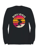 Retro Snowboarder Ride Loose Men's Sweatshirt