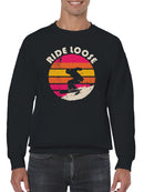 Retro Snowboarder Ride Loose Men's Sweatshirt