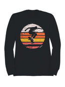 Vintage Sunset Skateboarding Silhouette Men's Sweatshirt