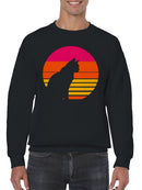 Retro Cat Silhouette Adventure Men's Sweatshirt