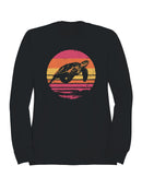 Vintage Sunset Sea Turtle Art Men's Sweatshirt