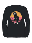 Retro Rottweiler Sunset Design Men's Sweatshirt