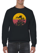 Retro Diving Adventure Sunset Men's Sweatshirt