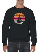 Retro Sunset Sailing Adventure Men's Sweatshirt