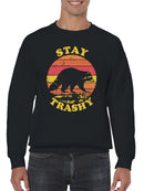 Stay Trashy Raccoon Vintage Design Men's Sweatshirt
