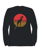 Retro Tropical Parrot Sunset Art Men's Sweatshirt