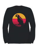 Retro Sunset Parrot Silhouette Men's Sweatshirt