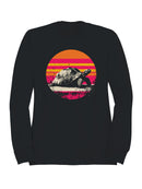 Retro Sunset Tortoise Art Men's Sweatshirt