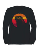 Retro Sunset Otter Art Men's Sweatshirt