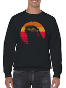Retro Sunset Otter Art Men's Sweatshirt