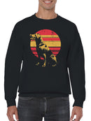 Labrador Retro Sunset Design Men's Sweatshirt