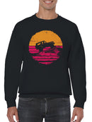 Retro Off-Road Adventure Design Men's Sweatshirt