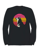 Retro Husky Sunset Vibes Men's Sweatshirt
