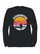 Retro Downriver Kayaking Design Men's Sweatshirt