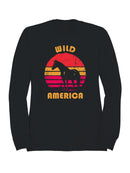 Wild America Retro Horse Design Men's Sweatshirt