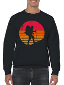Retro Sunset Hiking Adventure Men's Sweatshirt