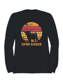 Vintage Open Range Sunset Design Men's Sweatshirt