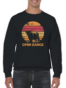 Vintage Open Range Sunset Design Men's Sweatshirt