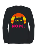 Retro Cat Nope Sunset Design Men's Sweatshirt