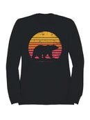 Vintage Sunset Bear Silhouette Men's Sweatshirt