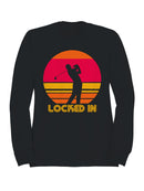 Locked In Golf Sunset Silhouette Men's Sweatshirt