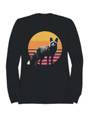 Retro Sunset Fox Art Men's Sweatshirt