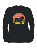 Retro Bulldog Silhouette Art Men's Sweatshirt