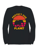 Protect Our Planet Elephant Sunset Men's Sweatshirt