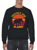 Protect Our Planet Elephant Sunset Men's Sweatshirt