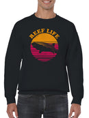 Sunset Whale Shark Reef Life Men's Sweatshirt