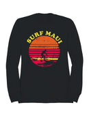 Vintage Surf Maui Sunset Scene Men's Sweatshirt