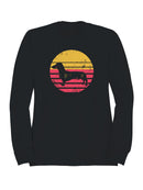 Retro Dachshund Silhouette Art Men's Sweatshirt