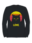 Retro Grumpy Cat Love Sunset Men's Sweatshirt