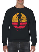 Retro BMX Sunset Silhouette Men's Sweatshirt
