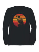 Retro Cool Lizard with Sunglasses Men's Sweatshirt