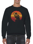 Retro Cool Lizard with Sunglasses Men's Sweatshirt
