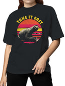 Chill Vibes Sloth Retro Art Women's T-shirt