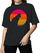 Retro Cat Silhouette Adventure Women's T-shirt