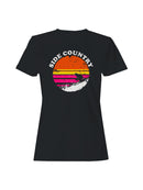 Retro Side Country Skiing Sunset Women's T-shirt