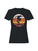 Vintage Sunset Skateboarding Silhouette Women's T-shirt