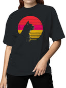 Retro Sunset Cat Vibes Women's T-shirt