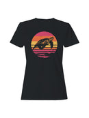 Vintage Sunset Sea Turtle Art Women's T-shirt