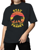 Stay Trashy Raccoon Vintage Design Women's T-shirt