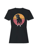 Retro Rottweiler Sunset Design Women's T-shirt