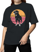 Retro Rottweiler Sunset Design Women's T-shirt