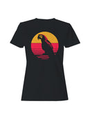Retro Sunset Parrot Silhouette Women's T-shirt