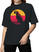 Retro Sunset Parrot Silhouette Women's T-shirt