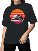 Retro Sunset Tortoise Art Women's T-shirt