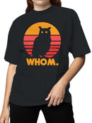 Retro Owl Silhouette Design Women's T-shirt