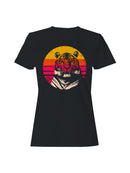 Retro Sunset Tiger Print Art Women's T-shirt